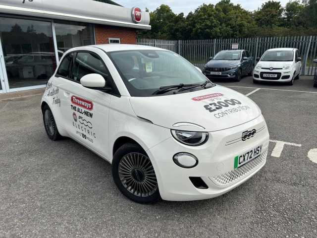 Fiat 500 3dr Hat 42kwh 87kw Icon Hatchback Electric Ice White
